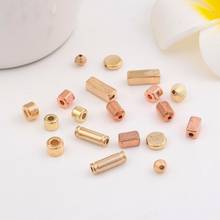 100pcs/lot 5 6 7mm Round Rectangle Spacer Beads Smooth Ball End Seed Beads For DIY Jewelry Making Findings Accessories Supplies 2024 - buy cheap