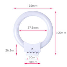 Lámpara de anillo de microscopio, fuente de luz fluorescente, reemplazo de tubo interior de 67,5mm, 8W 2024 - compra barato