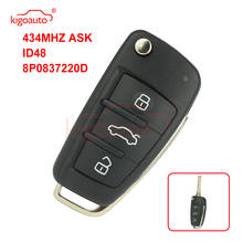 Kigoauto 8P0837220D flip remote key 3 button 434Mhz ID48 chip HU66 blade for Audi A3 TT 2007 2008 2009 2010 car remote key 2024 - buy cheap