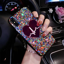 3D Love Heart Sequin Bling Case For Huawei Mate 30 Pro P Smart Y5 Y9 2019 Case for Honor 20 Pro 10i 10 lite 7X 9X V9 V10 V20 v30 2024 - buy cheap