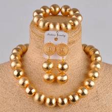 Fashionable Costume Nigerian Beads Necklace KC Gold African Necklace Jewelry Set for Women LSZ4 2024 - buy cheap