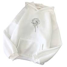 Zogaa 2021 novo hoodie harajuku estilo camisola de algodão de manga comprida com bolsos moda casual feminino esportiva rosa padrão 2024 - compre barato