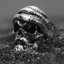 Anillos de calavera de piratas vikingos de Metal Vintage para fiesta de motocicleta, anillos de motorista de esqueleto fresco Steampunk, accesorios de joyería para hombres 2024 - compra barato