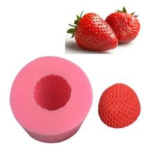 3D Strawberry Scented Candle Mold Soap Clay Making DIY Silicone Cake Mould Chocolate Decorating Baking Tool 2024 - buy cheap