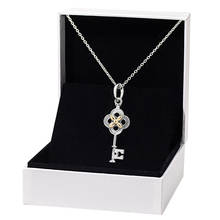 2021 New Spring Key And Flower Necklaces 925 Sterling Silver Jewelry chain Pendant Necklaces For Women Men Fine Jewelry 2024 - buy cheap