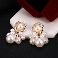 Boho Imitation Pearl Drop Earrings For Women Za Brand 2019 Gold Pearl Hanging Dangle Earring Statement Fashion Jewelry Wholesale 2024 - buy cheap