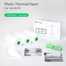 56*30mm White Color Thermal Paper label Paper Sticker Photo Paper for Peripage A6 A8 PAPERANG P1 P2 Photo Pocket Mini Printer 2024 - купить недорого