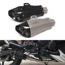 Carbon Fiber Stainless Steel Exhaust Muffler Pipe With Removable DB Killer Silp on 51mm Silencer System 2024 - buy cheap