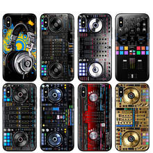 Funda de tpu negra para iphone 5, 5s, SE 2020, 6, 6s, 7, 8 plus, x, 10, XR, XS, 11 pro MAX, ddj, música Retro 2024 - compra barato