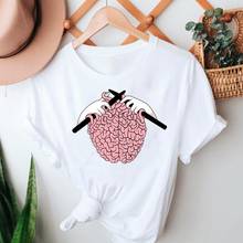 Moda feminina verão t-shirt engraçado casual 90s bonito dos desenhos animados roupas de manga curta gráfico t topo lady print camiseta feminina 2024 - compre barato