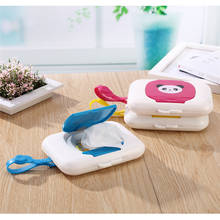 Caja de plástico de toallitas húmedas para bebés, caja transparente portátil, dispensador de pañuelos 2024 - compra barato