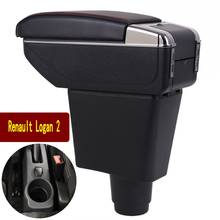 For Renault Logan Center console Arm Rest Armrest Box central Store content Storage box with cup holder ashtray USB interface 2024 - buy cheap