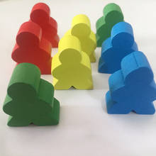 10 Pcs/Set Humanoid Chess Pieces Board Games Accessories1.9cm*1.4cm*1cm  Marking Color Wooden  Pieces 2024 - buy cheap