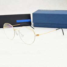 Титановая оправа для оптических очков для женщин, очки для близорукости, компьютерные круглые ультралегкие оправы для очков для мужчин, фирменный дизайн, очки в стиле Дания 2024 - купить недорого