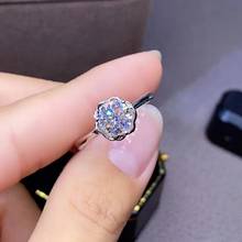 2021 new crackling  moissanite ring for women jewelry engagement ring for wedding 925 silver ring birthday gift 2024 - buy cheap