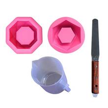 DIY Silicone Octagon Mold Set Cement Concrete Mixing Cutter Measuring Cup Succulent Flower Pot Silicone Mold Set #CW 2024 - buy cheap