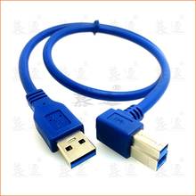 USB 3,0 A папа на левый угол 90 градусов B папа AM/BM высокоскоростной принтер кабель 0,6 м 1 м 1,8 м 3 м 2024 - купить недорого