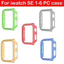 New Women Diamond PC Case for Apple Watch Cover SE Series 6 5 4 3 2 40mm 44mm Light Bumper for iWatch Bling Frame 38mm 42mm 2024 - buy cheap
