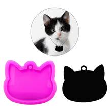 Pingente de cabeça de gato, faça você mesmo, molde de resina epóxi de cristal, molde de silicone fundido, artesanato, ferramentas de fabricação de jóias 2024 - compre barato