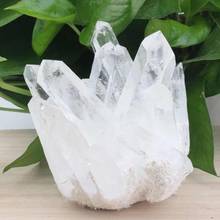 Mokagy pedras naturais transparentes, cluster de cristal branco curativo de quartzo 500g-650g 1 peça 2024 - compre barato