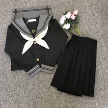 2021 Autumn Japanese School Uniforms For Girls Cute Long-length Sailor Tops Pleated Skirt Full Sets Cosplay JK Costume Series 2024 - buy cheap
