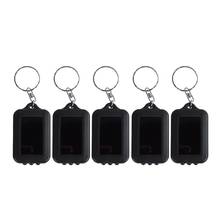 New 5x Emergency 3 LED Torch Flashlight Key Fob Solar Energy Power Keychain Lamp Light (Black) 2024 - buy cheap