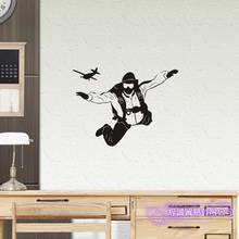 Parachute Sticker Extreme Sports Skydive Posters Vinyl Wall Decals Parede Home Decoration Decor Mural Air Flight Car Decal 2024 - buy cheap