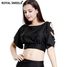 Women short belly dance top dancer crop Top Belly Dancing Training Clothes Blouse sexy hollow Practice Tops belly dance costume 2024 - buy cheap