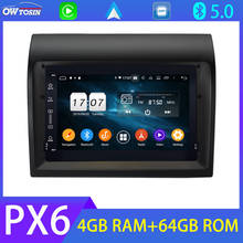 Reproductor Multimedia PX6 con GPS para coche, Radio con Android 10, 4 + 64G, Bluetooth 5,0, 4G, LTE, para Fiat, Ducato, Citroen, Peugeot 2024 - compra barato