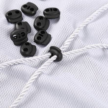 50Pc Double Hole Spring Loaded Cord Stoppers Plastic Cord Lock End Toggle Sliding Fastener Buttons Bag Drawstring Shoelace Locks 2024 - buy cheap