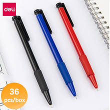 Deli-bolígrafos de tinta negra, roja y azul de 36 piezas para escribir, papelería para estudiantes, bolígrafo de lujo de 0,7mm, accesorios de oficina 2024 - compra barato