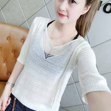 Sweaters Women knitted Sweater Jumper Summer  Lce Silk Hollow Knitting Women's Sweater Pullover  Sun Protection Clothing K706 2024 - buy cheap