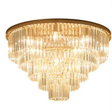 Jmmxiuz-lámpara colgante de cristal para el techo, luz LED de estilo retro americano, redonda, para pasillo, sala de estar 2024 - compra barato
