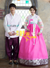 2019 Top Salev Korean traditional hanbok dress women men hanbok bride groom Wedding party Hallowen Cosplay Gift 2024 - buy cheap