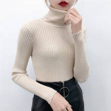 Winter Women Knitted Turtleneck Sweater Fall Casual Slim Sweaters Pullover Womens Long Sleeve Elasticity Sweater 2024 - buy cheap