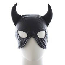 Erotic Mask Hood Sexy Lingerie Cattle corner Eye Mask BDSM Headgear Cosplay Slave Bondage Intimate goods 2024 - buy cheap