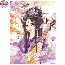 Beauty/Oriental woman/japanese girl/geisha Ancient DIY Diamond Painting Full Round Beaded Embroidery Kits 5D Square Drill Mosaic 2024 - buy cheap