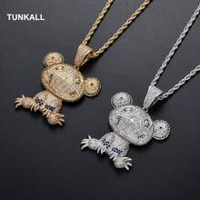 Brass Micro Pave CZ Cute Frog pendants Animal Necklace Gold Color Sliver Color Men And Women Jewelry Gift CN080 2024 - buy cheap