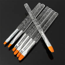 7Pcs UV Gel Brush Painting Pen Acrylic Crystal Design Drawing Brush for Nail Transparent Handle Manicure Nail Art Tools Set 1224 2024 - buy cheap