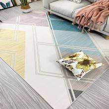 Alfombra grande geométricas creativas para dormitorio, sofá de sala de estar, mesa de centro, antideslizante, Rectangular, estera bonita 2024 - compra barato