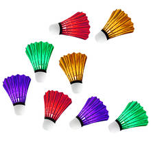 Juego de bádminton LED de colores, iluminación brillante nocturna, volantes, pájaros, verde + rojo + amarillo + azul, 8 piezas 2024 - compra barato