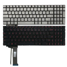 US backlit laptop keyboard for ASUS GL752 GL752V GL752VL GL752VW GL752VWM ZX70 ZX70VW GL771 GL771J GL771JW GL771JM silver/red 2024 - buy cheap