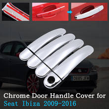 Chrome Car Door Handle Cover for Seat Ibiza MK4 6J 6P 2009~2016 Car Trim Set Exterior Accessories 2010 2011 2012 2013 2014 2015 2024 - buy cheap