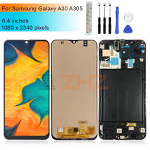 OLED For Samsung galaxy A30 lcd 2019 a305 Touch Screen Digitizer Assembly A305/DS A305F  A305A  with frame repair parts 2024 - buy cheap