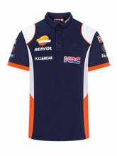 Новинка 2020 HRC рубашка поло для гоночного мотоцикла для Honda Repsol Moto GP Teamwear панель логотипы синяя рубашка Поло футболка с логотипом мотоцикла 2024 - купить недорого