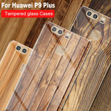 HuaweiP9 Plus-funda de vidrio templado para Huawei P9 Plus, cubierta protectora a prueba de golpes, con diseño de madera y piedra 2024 - compra barato