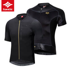 Santic Pro Cycling Jersey Men Short Sleeve Bicycle Jersey Breathable Quick-dry MTB Road Bike Jersey Team Cycling Clothing 2024 - buy cheap