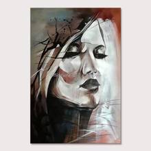 Mintura Wall Picture for Living Room Handpainted Oil Paintings On Canvas A Portrait of A Woman Home Decoration Wall Art No Frame 2024 - buy cheap