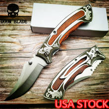 195mm 5CR15MOV Blade Knives Military Folding Knife 57HRC Wood Handle Outdoor Camping Knives Tactical Huntng Pocket Survival 2024 - buy cheap