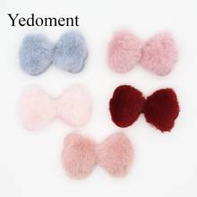 10 PCS Bowknot Plush Patches Appliques For Clothing Craft Sewing Supplies DIY Hair Clips Decoration Y19081303 2024 - buy cheap